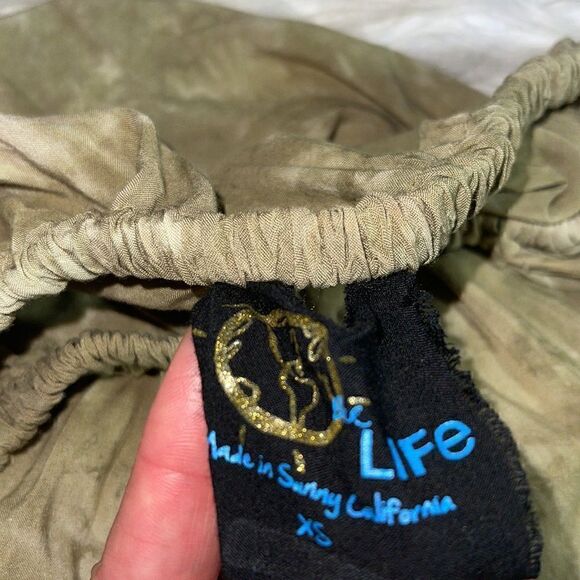 Blue life Romper Womens XS tie dye off the shoulder Cover up Resort beach boho - Picture 6 of 9